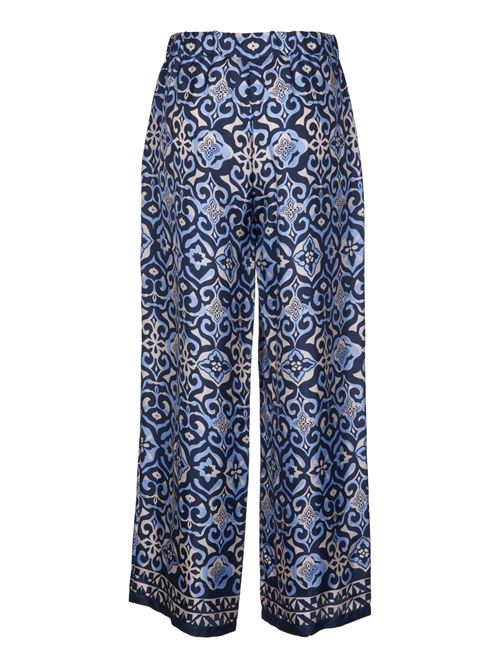 Wide trousers in printed silk S MAX MARA | 2419131223600001